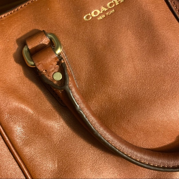 Coach Medium Leather Crossbody Tote - Picture 9 of 11